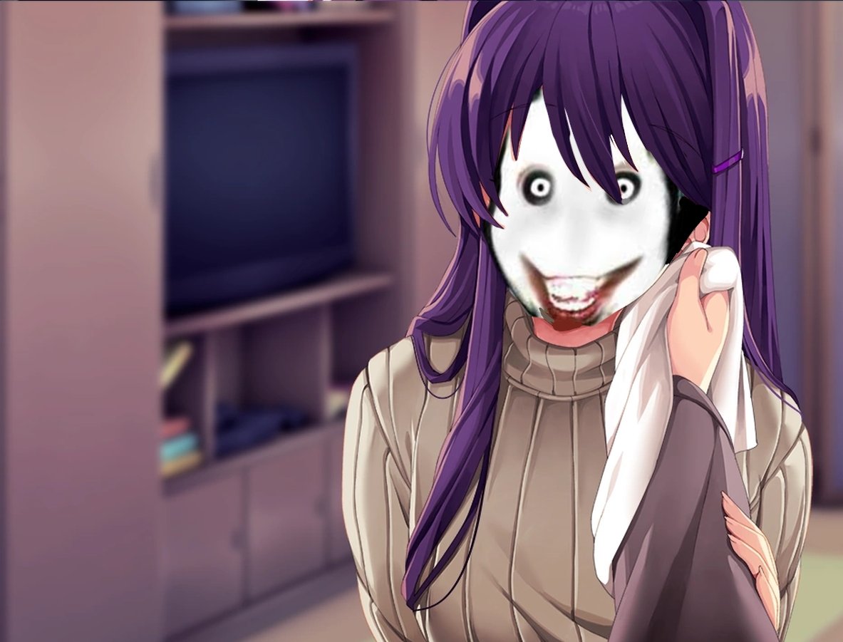 shitibeetle's tweet photo. Come on read with her she's waiting #yuriddlc #ddlc #jeffthekiller https://t.co/XaizC0TK94