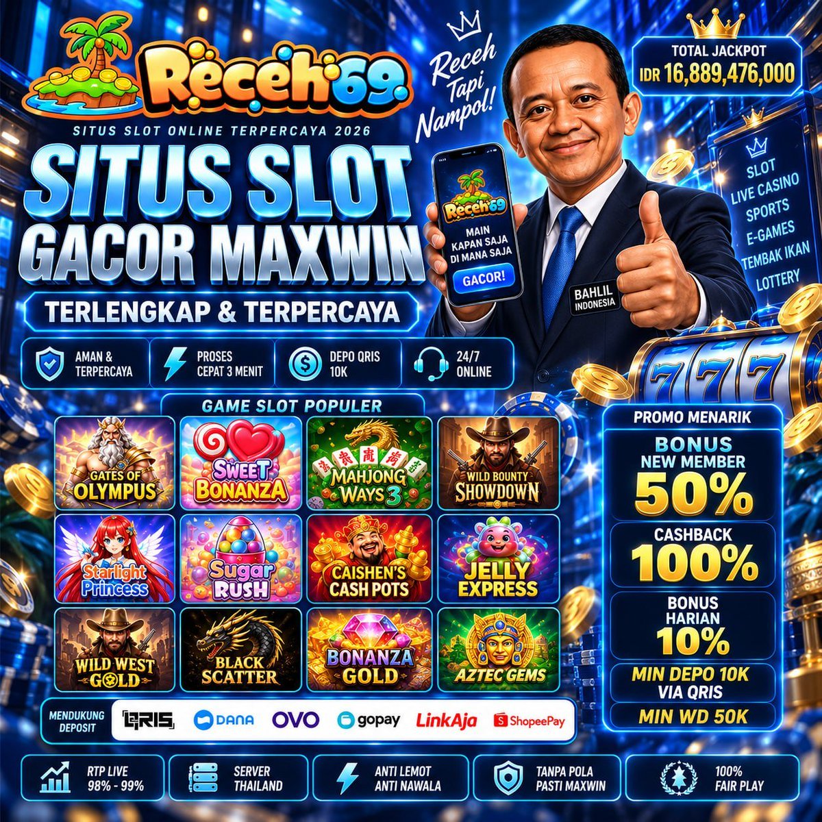 BethMotaMC's tweet photo. 🔥 Slot Gacor Hari Ini 
😱 Gila, Dari  Pagii Rame Banget
🎰 Pola Gacor Grib Terbaru RTP 98%
🎮 Tidak Perlu Di test, Scatter Sudah Auto Masuk
🚀 Daftar Disini Dapat Bonus New Member 100%
📌 Cek Link ➜ https://t.co/IaRFK4AMzs https://t.co/iqy9nzzLPn