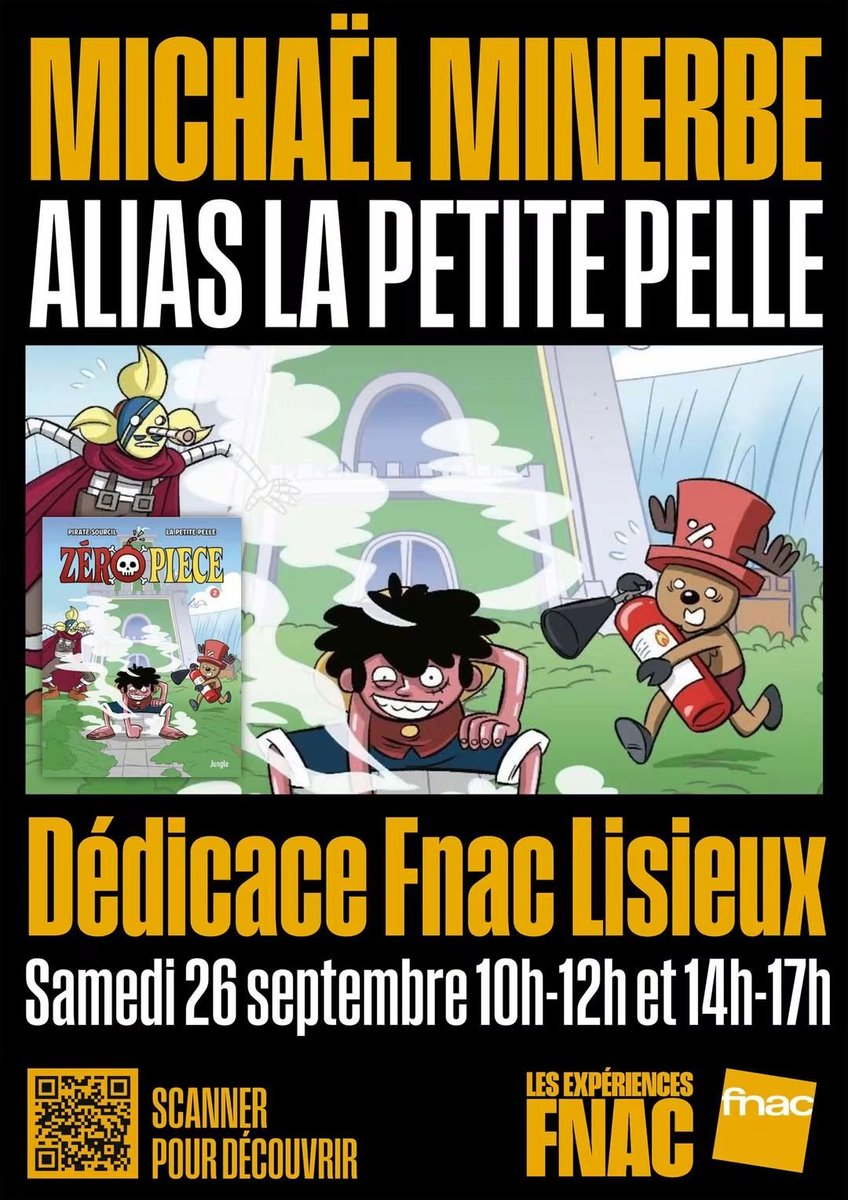 LaPetitePelle's tweet photo. C'est maintenant ! ✍️ #zeropiece #zeropiece2 #dédicaces @Fnac @jungleeditions @piratesourcil https://t.co/ctn25pbbwg