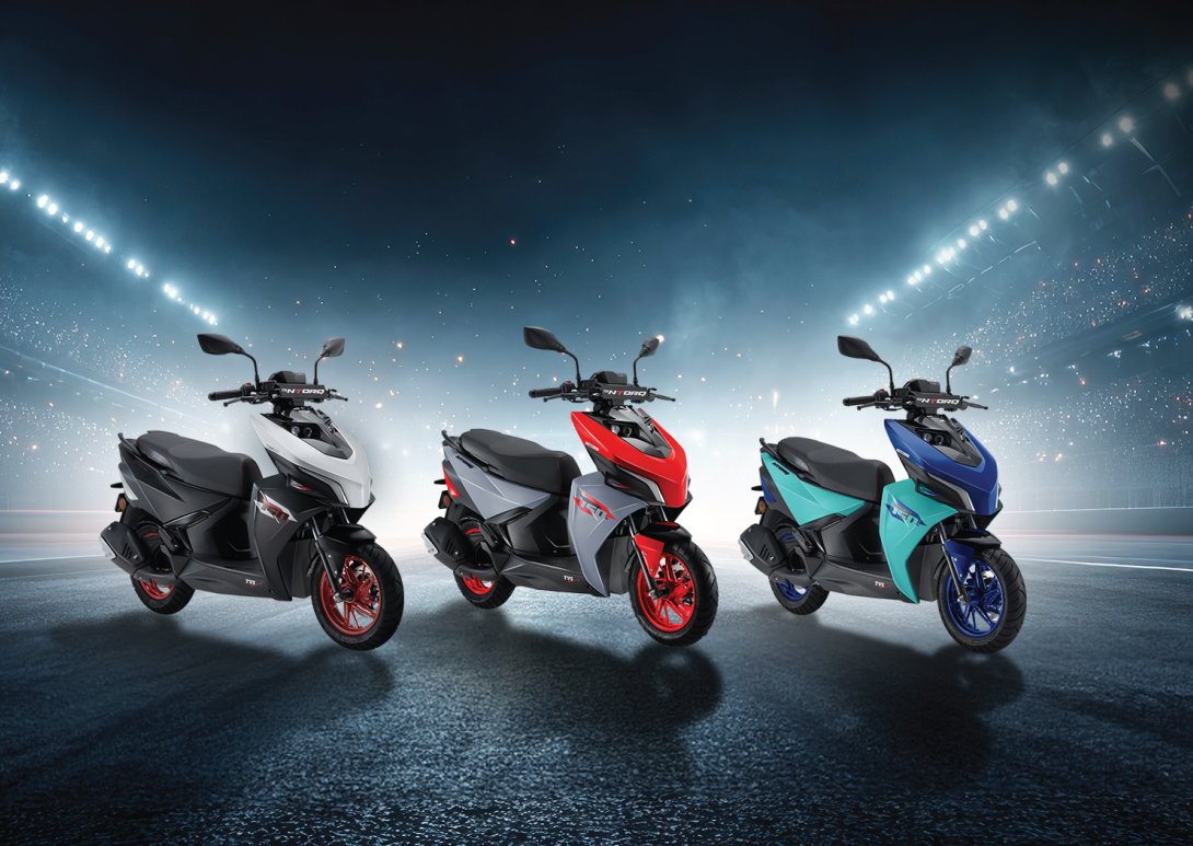 CNBCTV18Live's tweet photo. #JustIn | #TVSMotor: Launches Nepal’s First 150cc Hyper Sport Scooter TVS NTORQ 150, At An Introductory Price Of Rs. 3.69 Lk https://t.co/Q8hxfpiPOX