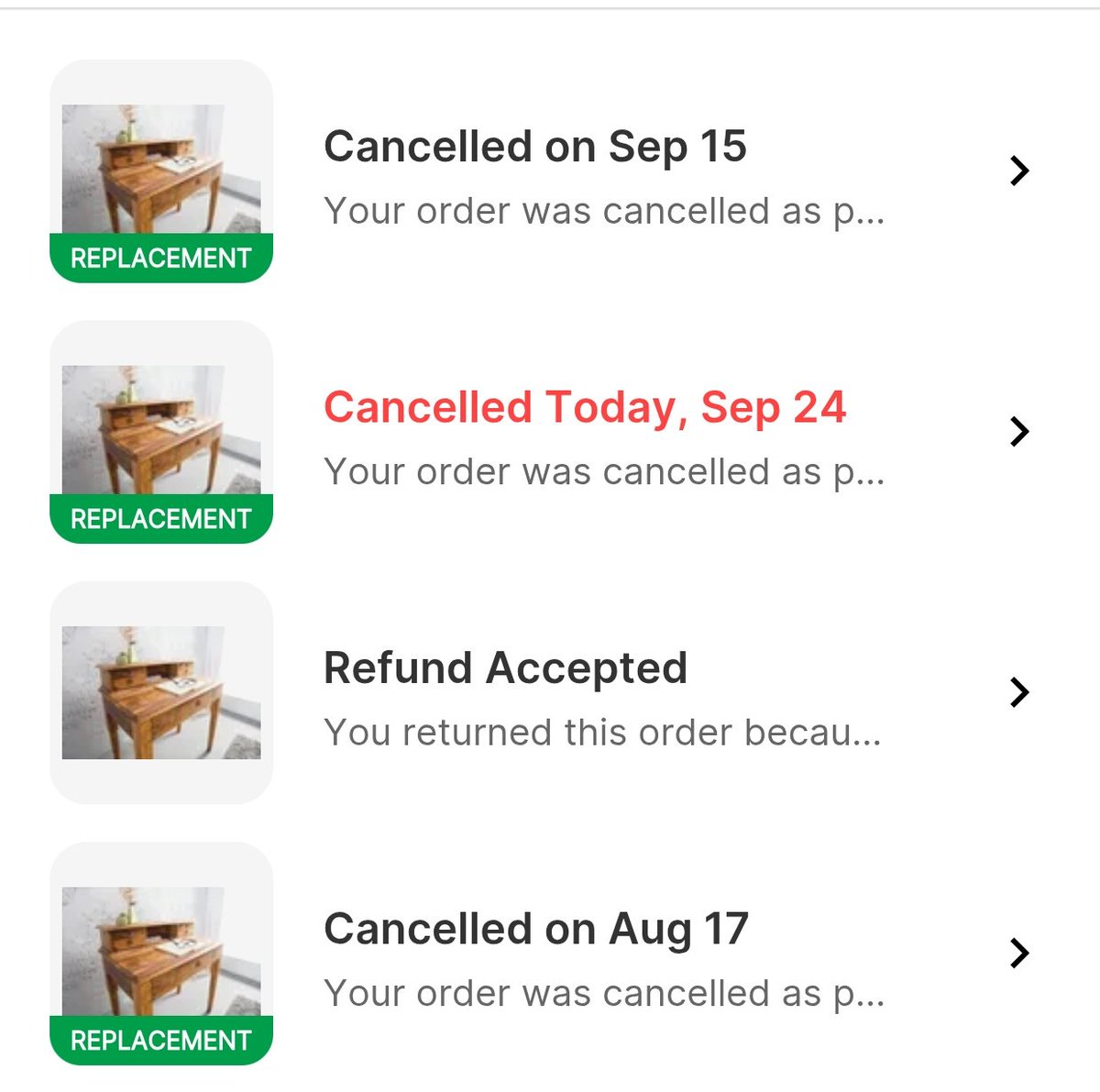 Payal9227's tweet photo. @flipkartsupport Now a new date is provided for pickup but no tracking id is generated from last 2 months. The broken product is occupying space at my home unnecessarily, this is testing my patience now. Enough of this inconvenience @flipkart https://t.co/hg57YDN9aR