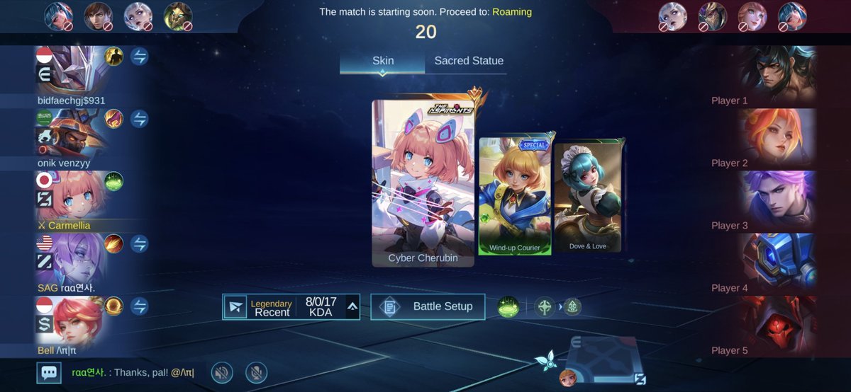 strugglehoony's tweet photo. @mlbbfess aku pake skin aspi selalu bante2 nder, tp kalo pake skin allstar kebante😭😭😭😭 https://t.co/6JGAXgTolf
