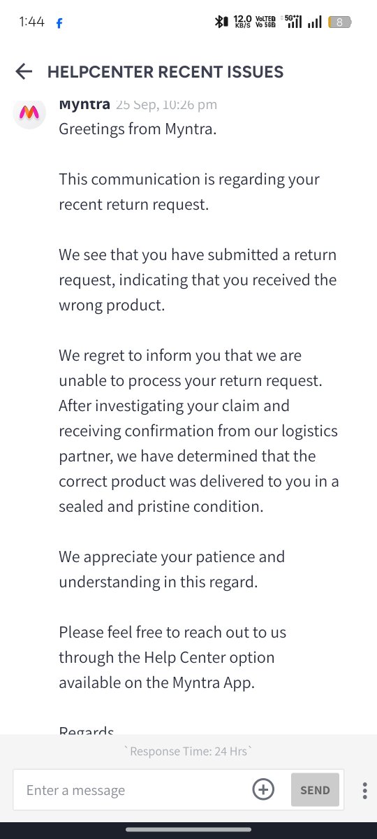 ManuSharma16458's tweet photo. @MyntraSupport Firstly I want to same product bt now I want my refund and I have done with myntra 
 I will be remov myntra from my phn and nerve shopping on myntra 
Too much disappointing with myntra @MyntraSupport  how it is possible ???? https://t.co/VsTKSa0vhn