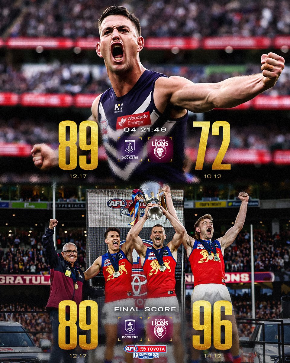 AFL's tweet photo. The Lions said no to Wharfie Time 🙅‍♂️

#AFLGF https://t.co/5ZC7w48HmA
