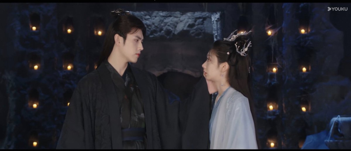 Mire_PC's tweet photo. "Sima Jiao, my heart is racing [...] or if it's because you are taking my breath away right now." 🩵🖤  

#WhenDestinyBringstheDemon #献鱼 #SimaJiao #ChenFeiYu #LiaoTingYan #WangYingLu https://t.co/XRlVJNEyPe