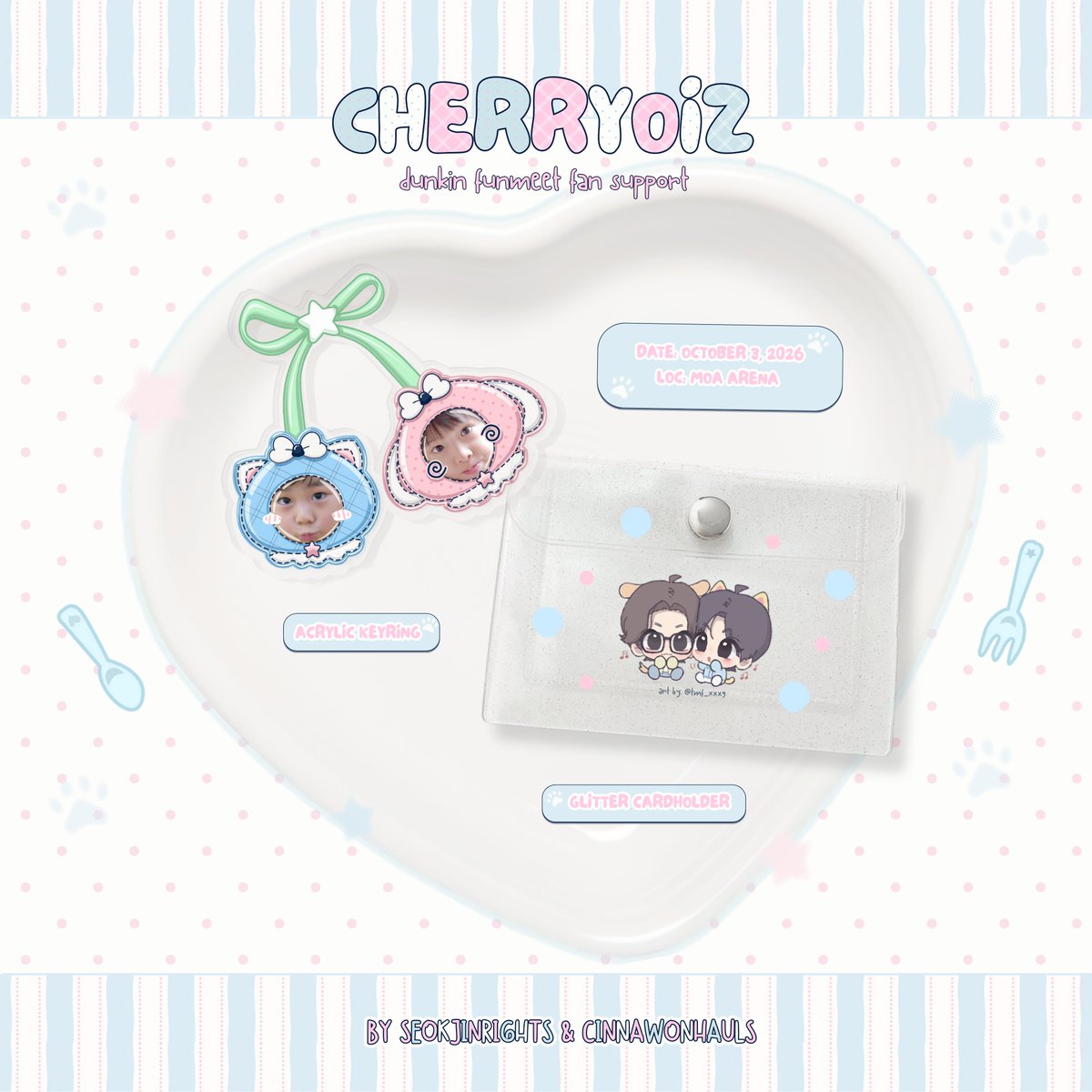 cinnawonhauls's tweet photo. 𝐄𝐍𝐃𝐋𝐄𝐒𝐒 DUNKIN’ | ENHYPEN Fun Meet

CHERRYOIZ 🍒
jakewon fan support by @cinnawonhauls &amp; @SEOKJINRIGHTS 

art by @artaestryy &amp; @tmf_xxx9 

🜼 mbf, like and rt 
🜼 for yoiz luvrs 
🜼 strictly 1:1 very limited qty
#DunkinPH_ENDLESS #ENDLESSFunMeet #ENHYPEN https://t.co/2LZ6mMqA5C