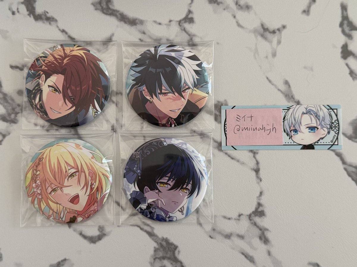 miinah_jh's tweet photo. 魔法使いの約束 まほやく ソナチネ 6.5周年 缶バッジ 交換 譲渡

【譲】 
★ブラッドリー ★カイン
☆スノウ ルチル

【求】
定価＋送料

★は☆(決まり次第無印)同数含むお取引優先

検索からもぜひお声掛けください🪄︎︎ https://t.co/mWePGYx5Gf