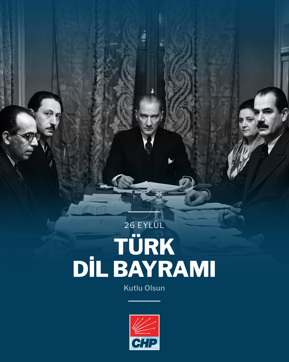 herkesicinCHP's tweet photo. Türkçemiz; kültürümüzün, ortak belleğimizin ve Cumhuriyetimizin en güçlü miraslarından biridir.

Türk Dil Bayramımız kutlu olsun. 🇹🇷 https://t.co/vapRe5wwwj
