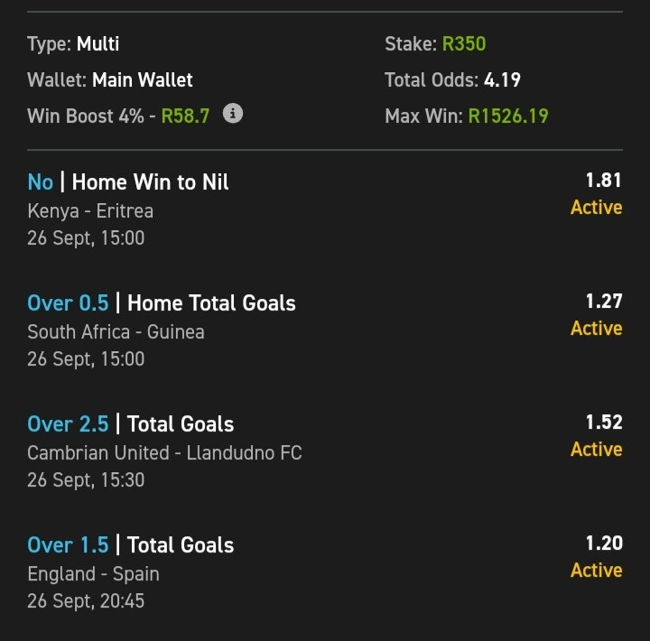 Gnbhengu's tweet photo. ⚽⚽⚽
Booking Code:03-334294
Odds: 4.19
Promo Code:SURE50
Recreate our bet slip (3+ selections) and place a minimum stake of R5 to qualify for a potential reward this Saturday.
👉 See bio for full details
⚠️ 18+ only. T&Cs apply https://t.co/AXSnR9iMul