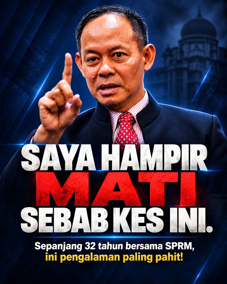 FaktaBukanAuta's tweet photo. Nak tau ganas tak ganas kes 1MDB kena tanya anak jati Pendang ini.

32 tahun kerja SPRM, pengalaman siasat 1MDB paling dia tak boleh lupa -

"Saya hampir mati sebab kes ini."

Masa DS Shukri dapat task ini, peluru hidup dihantar ke rumah dia.

Tapi ini biasa. Yg buat dia pelik ialah -

Semua saksi yg SPRM nak panggil akan diganggu oleh individu tak dikenali.

Depa tau mana?

Yg buat dia tambah pelik lagi - saksi² SPRM tu dalam masa sama akan kena panggil oleh pihak berkuasa atau pasukan beruniform lain.

Dah kenapa?

2x juga dia didatangi oleh seorg MP dari Utara offer dia -

"Habaq mai you nak apa?"

Satu hari dia nak pergi USA, tapi dia buat² macam nak pergi Arab Saudi, tapi bocor juga destinasi dia.

Di USA dia kena ekori. Dia terpaksa lari guna train supaya kalau kena culik banyak mata jadi saksi.

Sampai New York dia minta bantuan NYPD. Berminggu-minggu dapat perlindungan.

Masa menyorok di USA ini dia menangis.

Bukan sebab dia kena ekori, tapi sebab pegawai dia di Malaysia kena transfer, kena ugut dgn org atasan, yg kena tahan pun ada.

Ini yg mengesankan dia, lalu dia mohon bersara awal pada Julai 2016.

The rest is history.