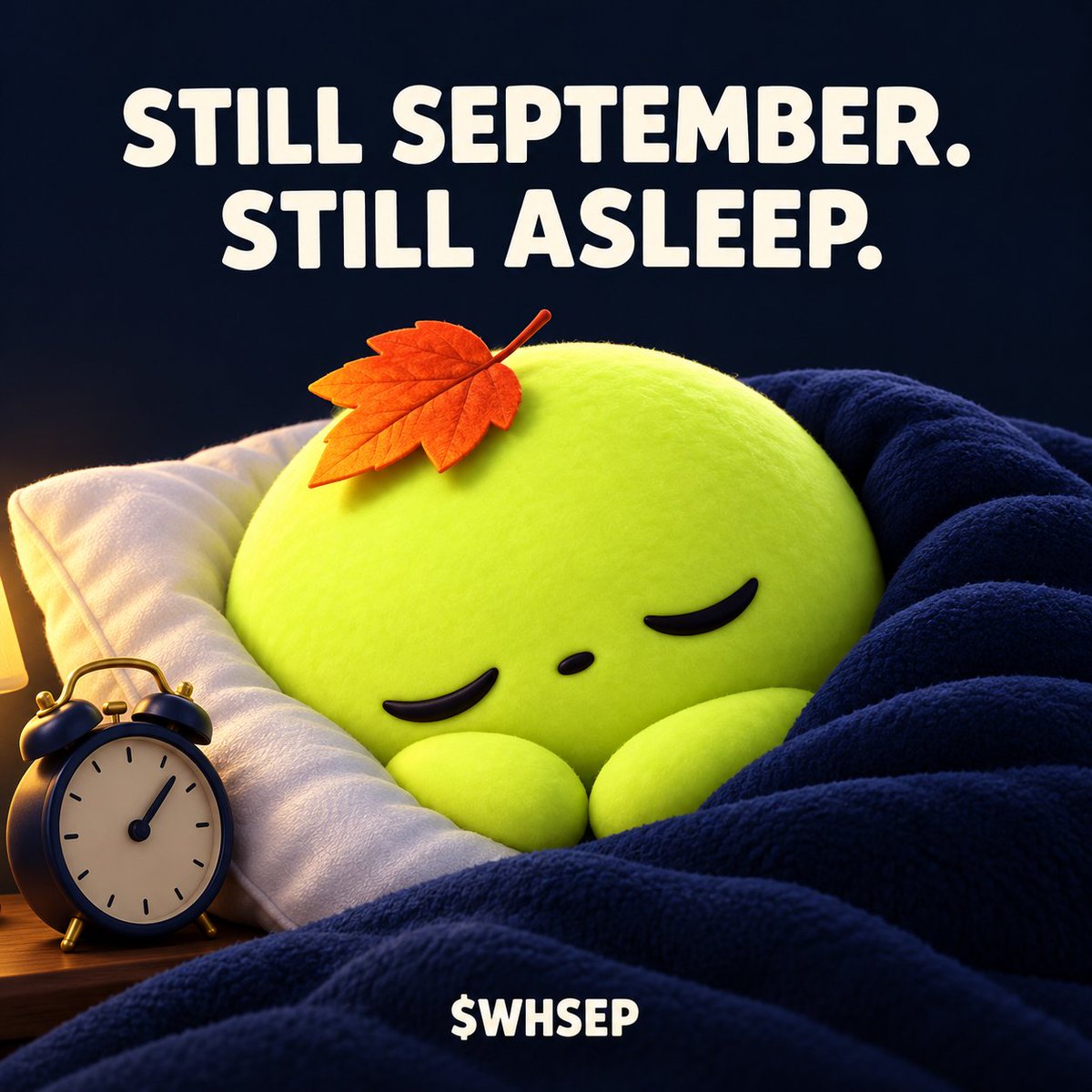 whensependssol's tweet photo. @0xaviBT welcome back! our $WHSEP mascot took the september break a little too seriously. 💤
only a few days left, and he's still asleep.

欢迎回来！九月快结束了，我们的小家伙还没睡醒。💤 https://t.co/pgtRz8qftC