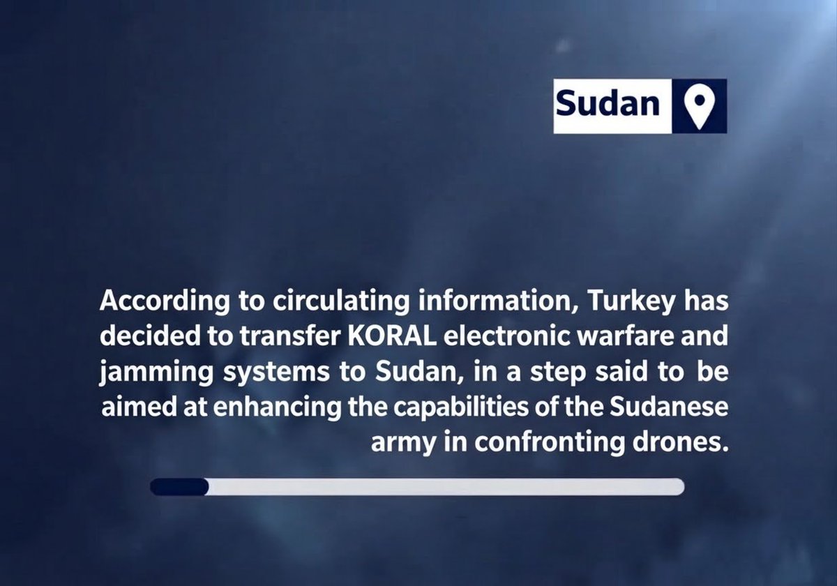 amna_mousaa's tweet photo. Instead of helping stop the war and protect civilians #Turkey is fueling the fire with military support to the Sudanese army! New reports confirm the transfer of KORAL electronic warfare systems to Sudan How can someone who arms the war pretend to talk about peace?  #Sudan https://t.co/zl6HERZ6IL