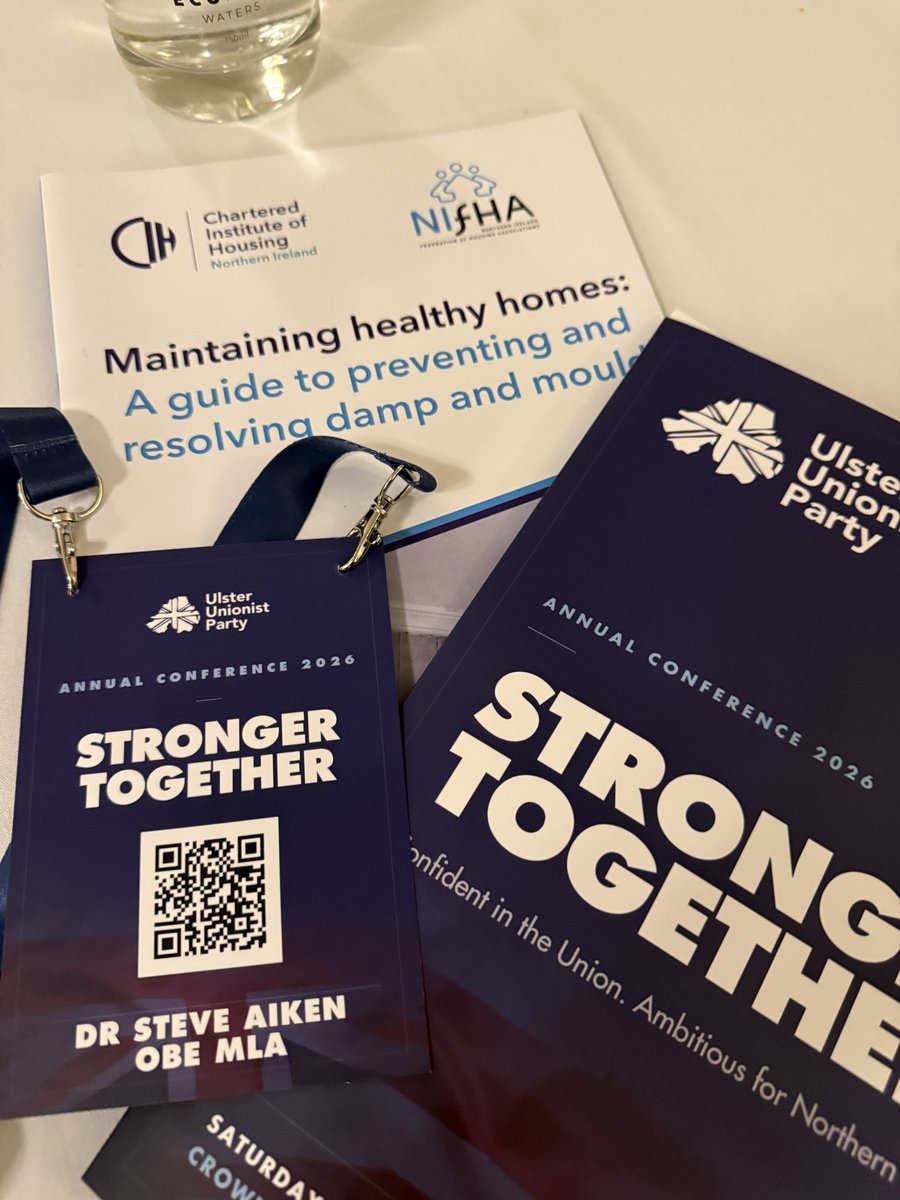 SRAikenUUP's tweet photo. First up for #UUP26 at Chartered Institute of Housing & NIFHA looking at Housing challenge - the issue of poor infrastructure, especially waste water, coming up time & time again. We need to fix NI Water @uuponline https://t.co/TkPWS2kZeB