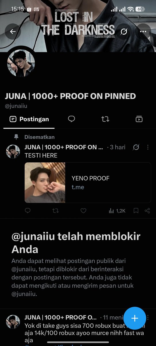 snowishflakes's tweet photo. ‼️ SCAMMER ROBUX ‼️

HATI-HATI SAMA AKUN INI. 

Dana/gopay/shopeepay 085950586744
WA: 085183640798 (JUNA)

Aku mau beli 500, udah dipayment terus dia alasan nggak avail yg 500, mau direfund tapi malah blokir aku wkwkw

#zonauang #robux #roblox #bealanja #wts #wtsrobux https://t.co/FAPGLsSBju