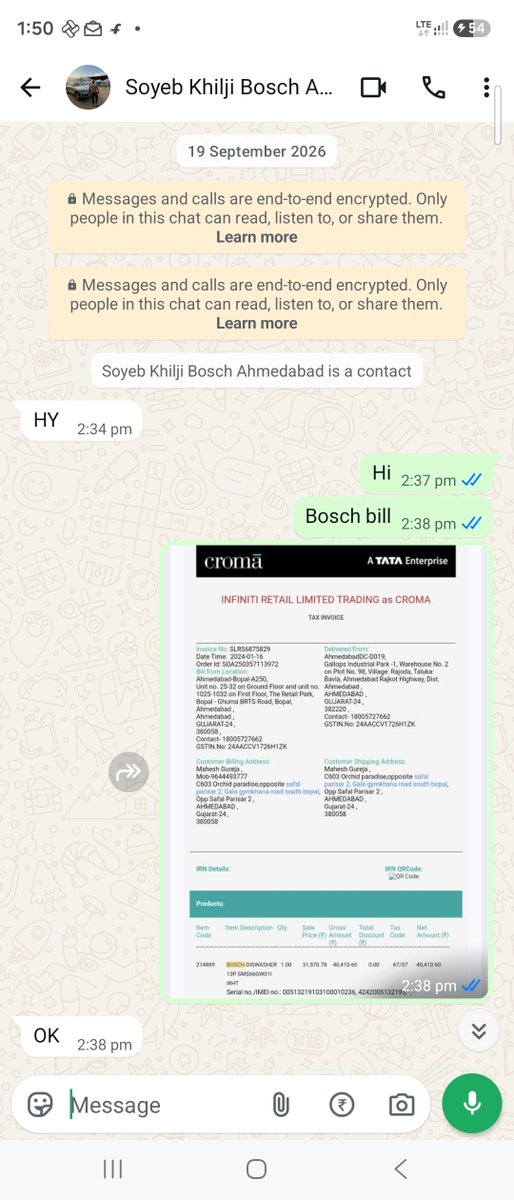 mahigureja's tweet photo. @BoschHomeIn @BoschGlobal @boschindia @BoschHomeIn really tired of following up with u and ur team. Only call comes takes details and vanishes away. No update on my solution yet #pareshancustomer @ConsumerReports @jagograhakjago #boycottbosch #nevertrustbosch #refundmymoney https://t.co/L4v11PEUfM