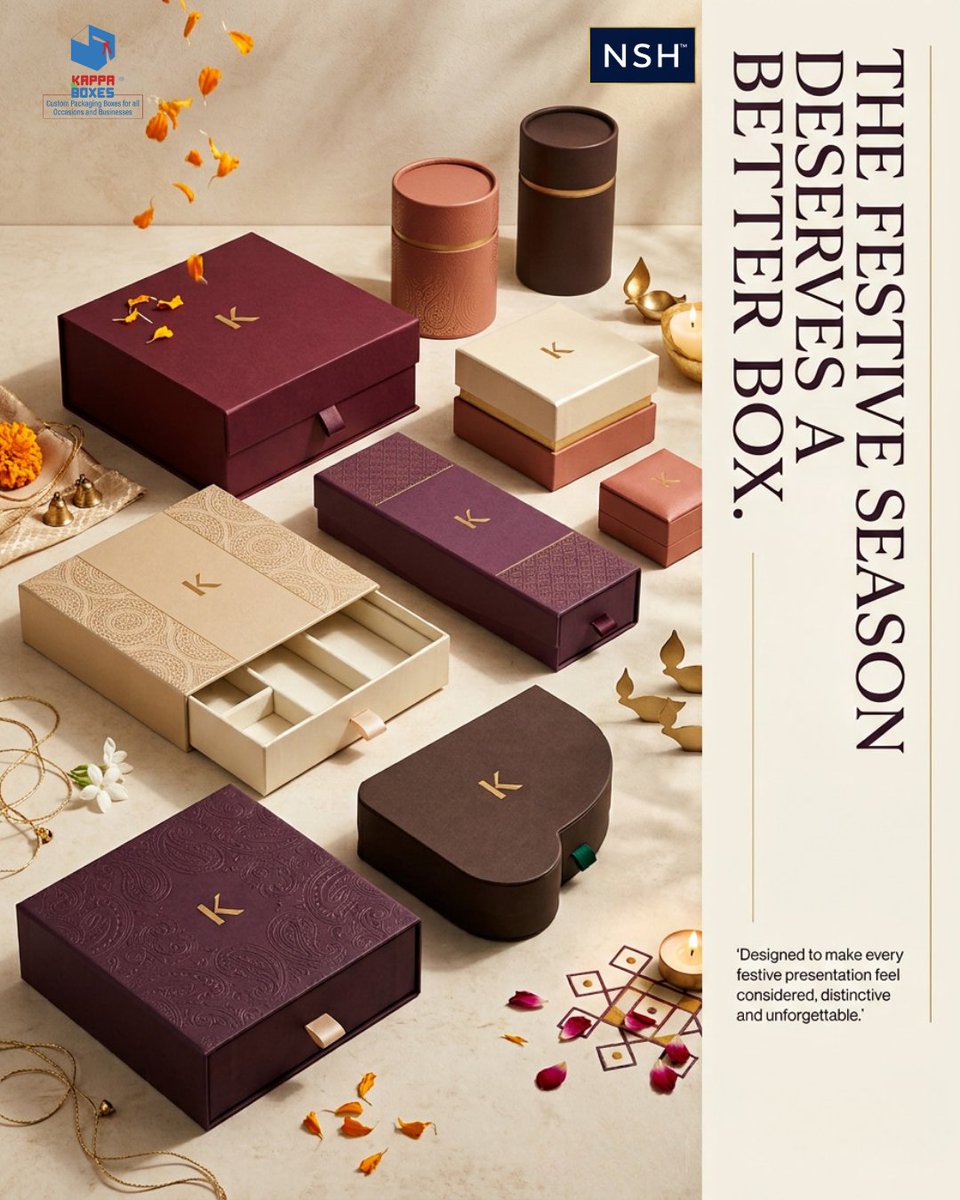BoxesKappa32954's tweet photo. THE FESTIVE SEASON DESERVES A BETTER BOX.
#KappaBoxes #PremiumPackaging #FestivePackaging #FestiveGifting #LuxuryPackaging #RigidBoxes #CustomPackaging #PackagingDesign #GiftBoxDesign #PremiumBoxes #CustomBoxes #LuxuryBoxes #IndianPackaging #CorporateGifting #FestiveSeason https://t.co/TbmGzyv4f6
