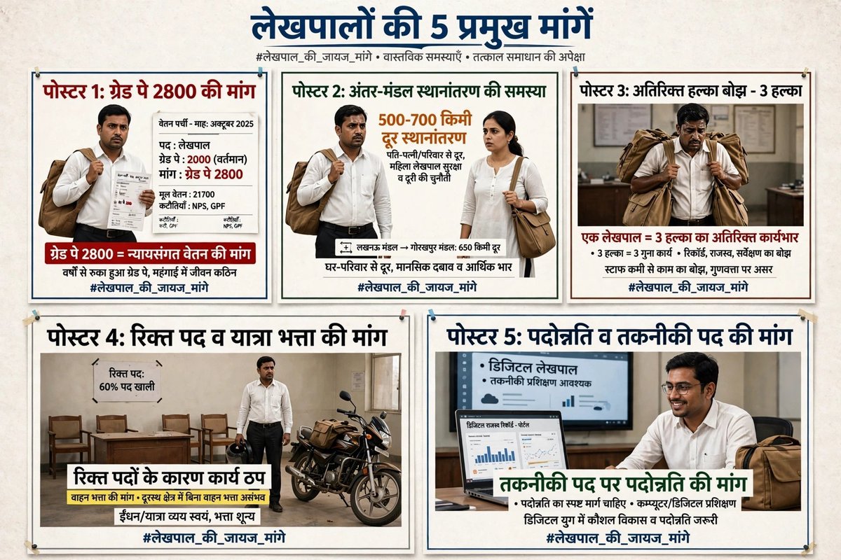 RPSharma1561490's tweet photo. वर्षों से लंबित मुद्दों पर अब केवल चर्चा नहीं बल्कि परिणाम की प्रतीक्षा है। लेखपाल संवर्ग चाहता है कि स्थानांतरण, वेतनमान, भत्ते, पदोन्नति और सेवा संबंधी सभी महत्वपूर्ण विषयों पर ठोस निर्णय लेकर कर्मचारियों को राहत दी जाए। #JusticeForLekhpal https://t.co/hkL5jIKkPK