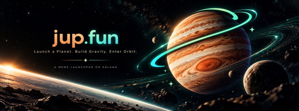Jupdotfun's tweet photo. 🪐 https://t.co/f6PZKXIEHq is coming.

We just secured the premium domain https://t.co/f6PZKXIEHq — and we’re building a new meme launchpad on Solana around Gravity Curves, planetary launches, milestone moons, and Orbit graduation.

Launch a Planet. Build Gravity. Enter Orbit.

We’re launching very soon.

Follow @Jupdotfun and turn on notifications so you don’t miss the first launches, updates, and early access.

https://t.co/f6PZKXIEHq