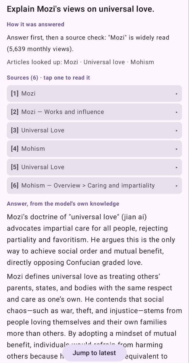VitalikButerin's tweet photo. Testing out some of the mobile offline local knowledge apps that people have been trying to build

(see here https://t.co/cjtSqLgbc6 )

Definitely getting much better than the one I tried to build myself 2 months ago. But also still much slower and less effective at difficult questions than the models that can run on a laptop.

It's weakest at specialized travel-related queries (eg. my eval is "Tell me the best vegan restaurants in [city I am currently in]", unfortunately none of these performed well on that)

Looking forward to seeing these continue to improve! I hope we can soon get to the point where you can comfortably look up any facts about the world that you care about without needing to access the internet at all.