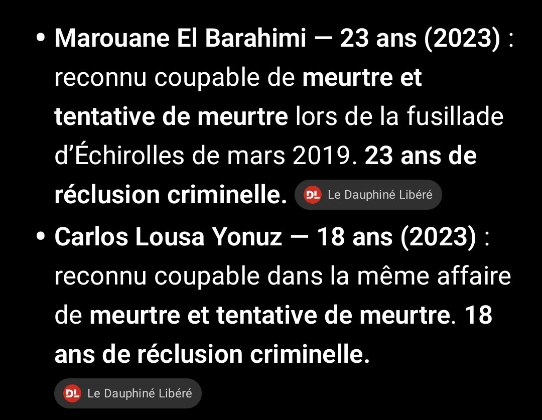 lelapindufutur's tweet photo. Juste une question, pourquoi tous ces meurtriers (et des centaines d'autres) ont-ils pris moins que Loïk Le Priol ? Si quelqu'un pouvait m'éclairer https://t.co/ZsMiZFXrKa