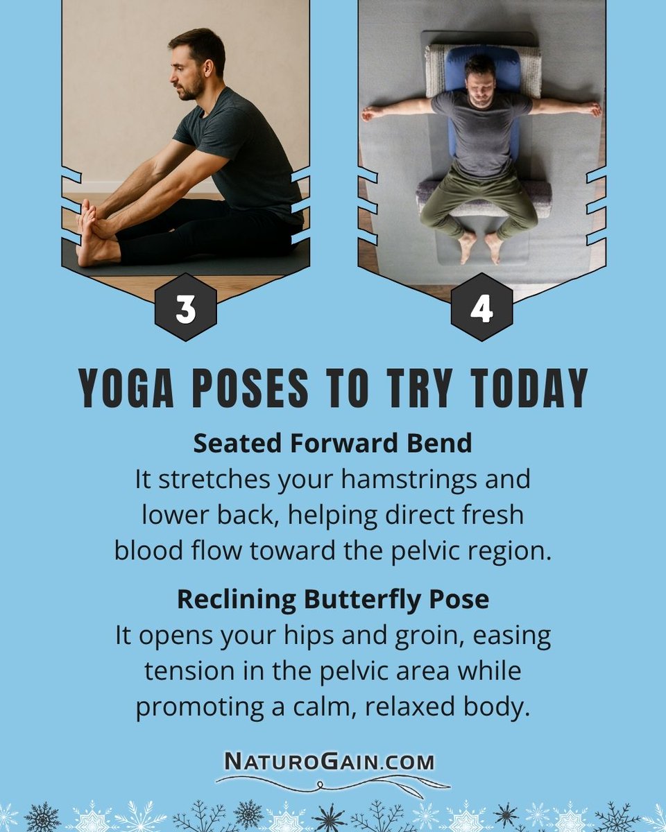 AldrichGoleman's tweet photo. 4 Yoga Poses for Male Fertility and Healthy Sperm Function Guide

Support Naturally ✨🌿https://t.co/dBf0B4P19P

Simple stretches like Cobra Pose and Bridge Pose can ease tension, support pelvic blood flow, and help you feel calmer under stress.

#malefertilitysupport https://t.co/hUwbbsw2Ed