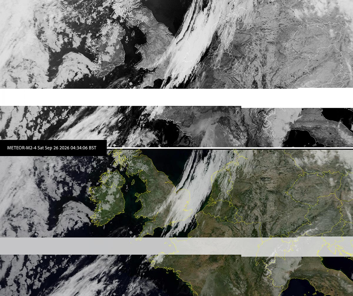 MichaelHowland1's tweet photo. #METEOR-M2-4 #satellite today's early morning pass
#raspberrypi + #Vinnant TUR137/3-S turnstile antenna + #Airspy Mini #sdr + #Satdump https://t.co/1phZib0eDM