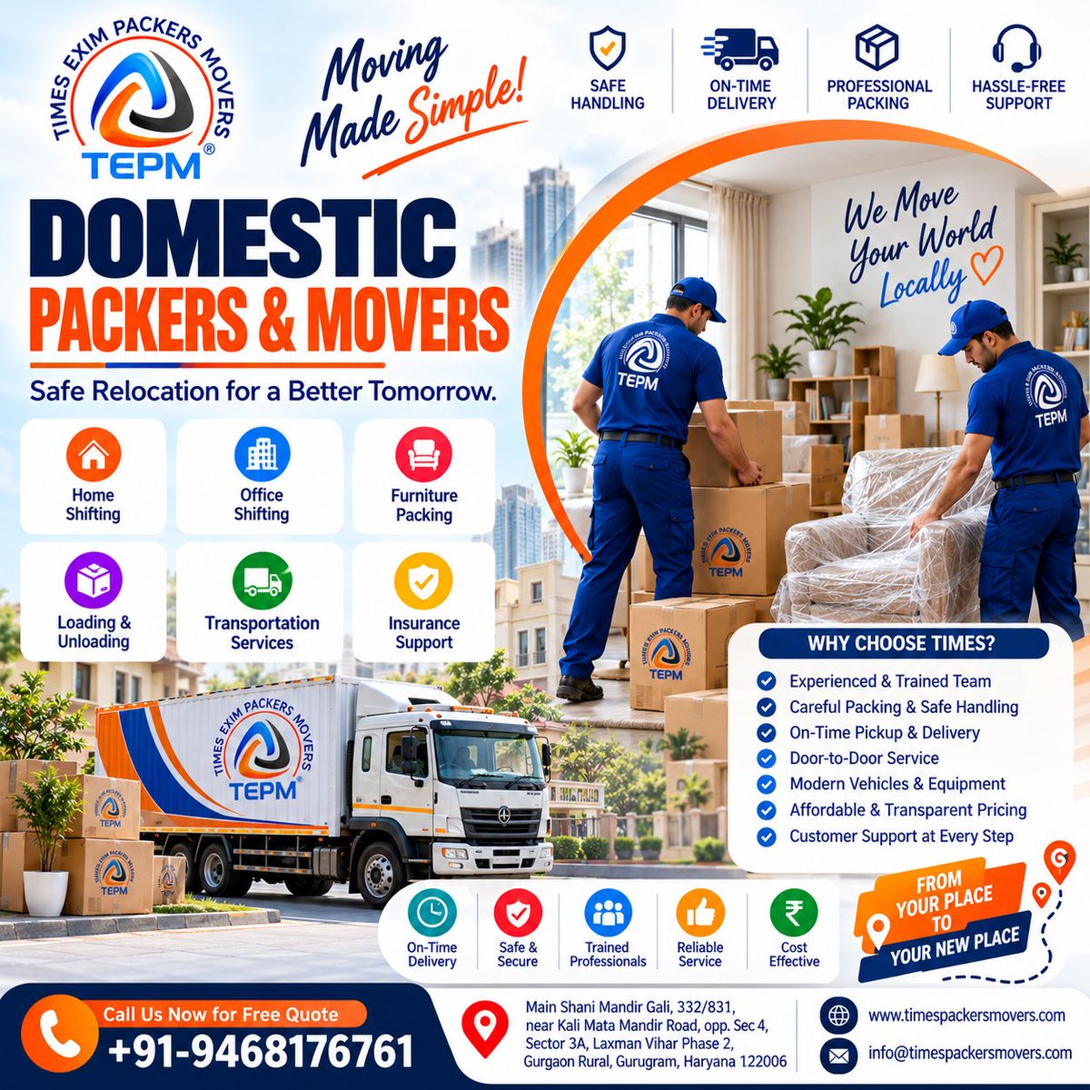 TimesExim's tweet photo. #relocationservices
#homeshifting
#officeshifting
#movingcompany
#packersmoversindia
#safeshifting
#trustedmovers
#gurgaonservices
#delhincrbusiness
#logisticsindia
#TransportServices

#door2door services #gurgaon-call now - 094681 76761 / https://t.co/MfbJE36UmW https://t.co/GspMvetFRT