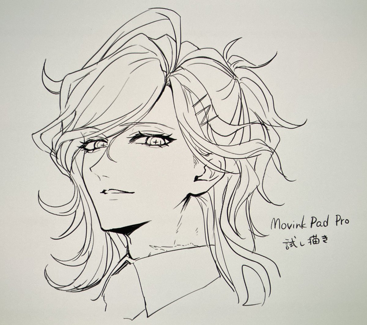 aluco_kmt's tweet photo. MovingPad Proの試し描き ペンが軽い〜！ https://t.co/MzTJCw3BXn