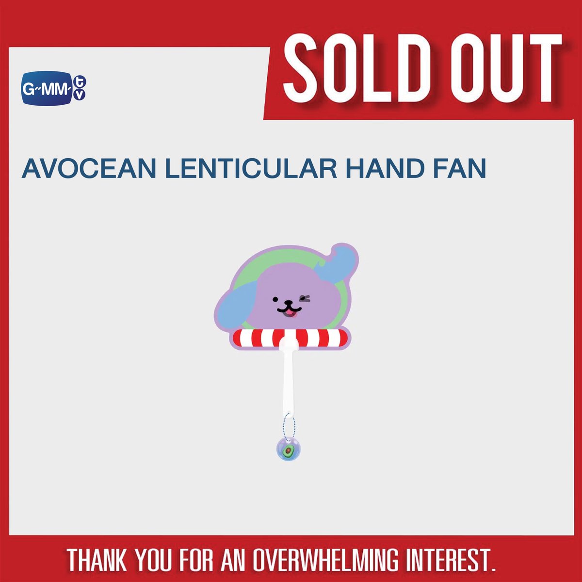 GmmtvShop's tweet photo. SOLD OUT! 🎉

🙏🏻 Thank you for an overwhelming interest in AVOCEAN LENTICULAR HAND FAN.

#AVOCEAN
#GMMTV https://t.co/4an9ngFH2j