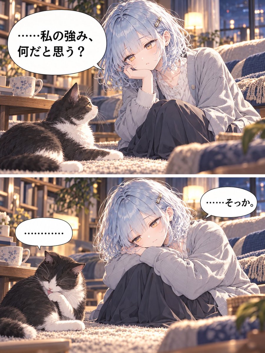 AIstory_Funote's tweet photo. 猫に聞いても勿論わかりません。
#AIイラスト #AI画像 https://t.co/v3sh4jphgl