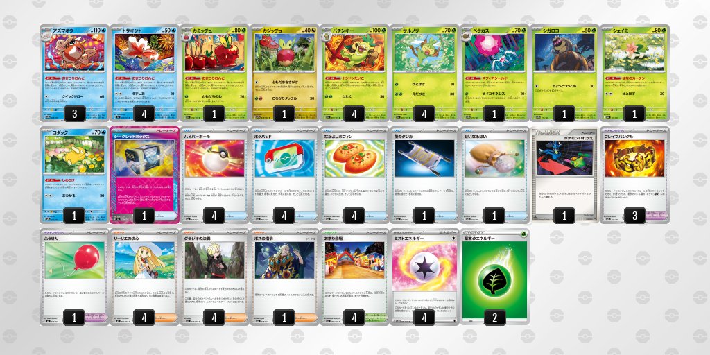 pokeca_book's tweet photo. シティリーグ9/26【土】
宝島　可児店（岐阜）

優勝　ドラパルト
準優勝　カミツオロチ
TOP4　ドラパルトバシャーモ
TOP4　おまつりおんど https://t.co/Zkh8yyQC7T