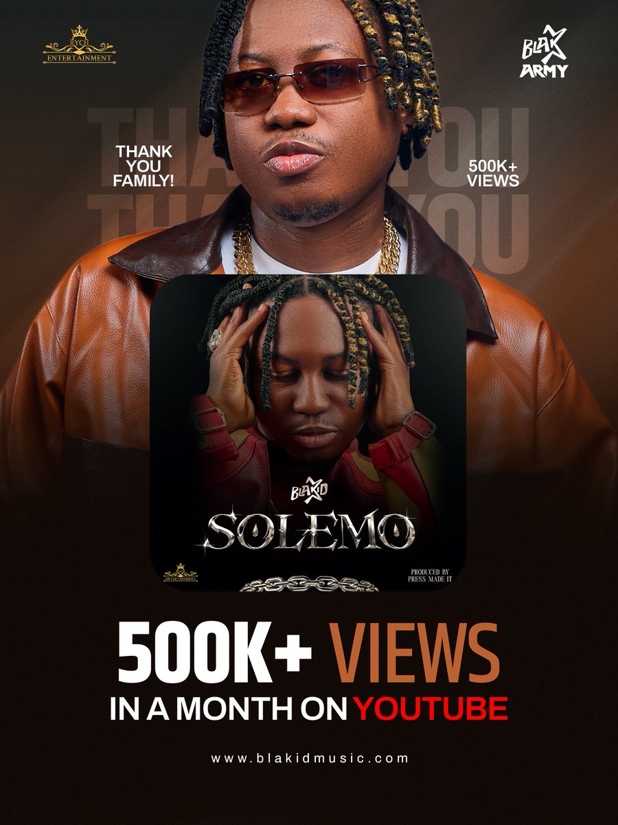 blakidmusic's tweet photo. Thank you so much fam ❤️ This means a lot to me 🙏 Keep streaming Solemo https://t.co/dQPAmPR9b1 https://t.co/tKypveC5de