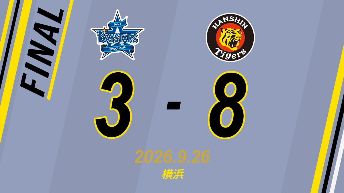 TigersDreamlink's tweet photo. DeNA 3  -  8 阪神
[勝]才木10勝5敗0Ｓ
[ホームラン]大山ソロ18号、佐藤ソロ37号
https://t.co/hBkTlbu5lM
#阪神タイガース #熱覇 https://t.co/JEQiT0lHzv