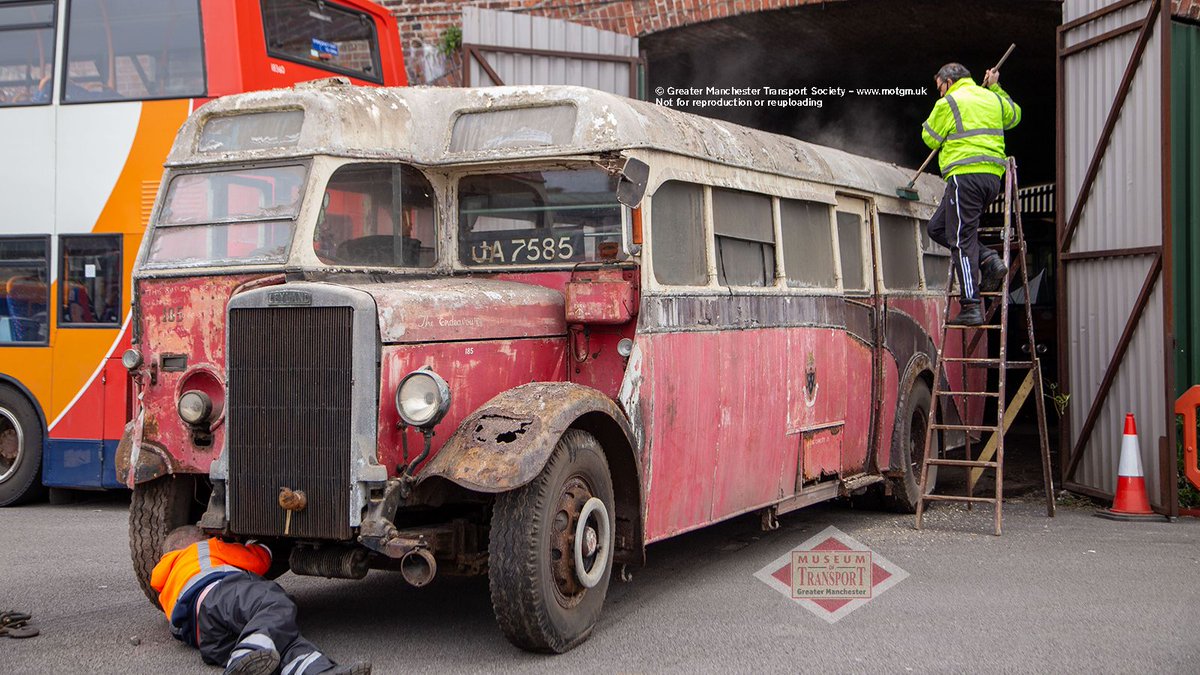 MoTGM's tweet photo. Here's a #SaturdayShowoff that we don't have on display just now - #Stockport 185 is stored offsite, awaiting its turn. But we have loads of pristine buses and other things to look at, so check out https://t.co/QOcahtbrP8 for details plus our events calendar. https://t.co/wlPBjYJYxe