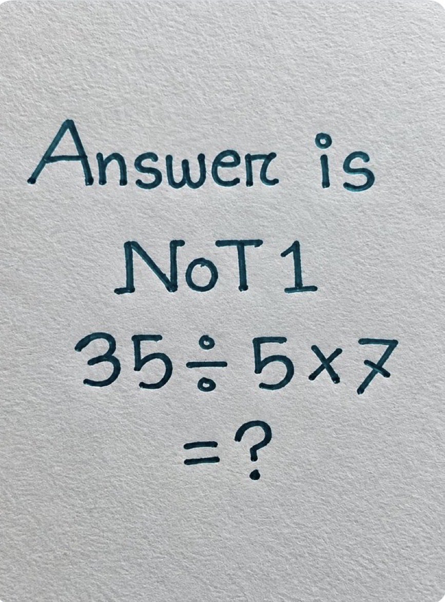 tek_sidhu's tweet photo. No Calculator’s !!
Use Your Brain !!
What Is The 
Right Answer ?? https://t.co/WfXzma7knp