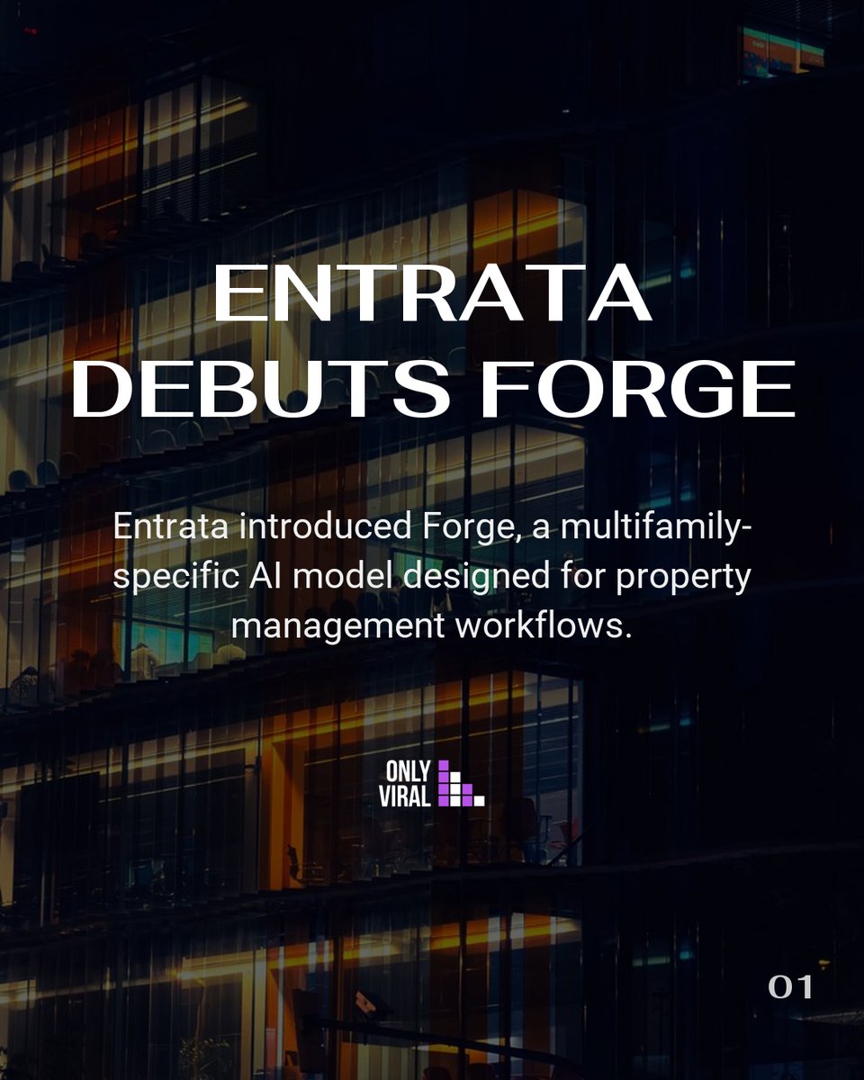 onlyviralmedia's tweet photo. AI is moving from novelty to infrastructure in multifamily tech. @EntrataSoftware Forge is built specifically for property management workflows.

Rentana’s Ask #Rentana brings portfolio and operational answers in seconds, turning #AI into a decision-support layer for operators. https://t.co/lw7bT53Zhs