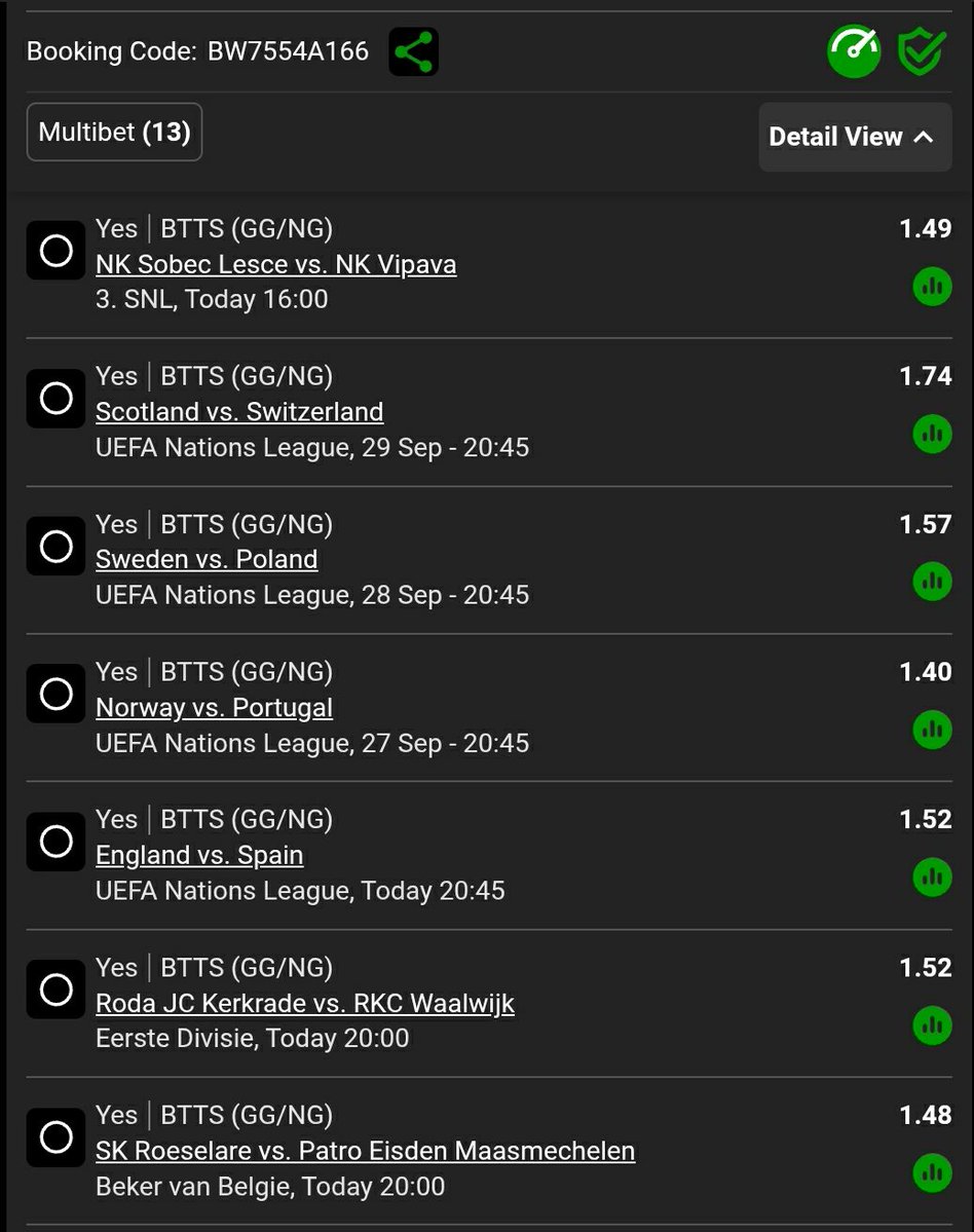 KingDakam's tweet photo. 👉 Saturday ⚽️  slip well cooked  BTS market  171 odds kick off 16hrs ✅ BW7554A166 https://t.co/nRChrPQKl2