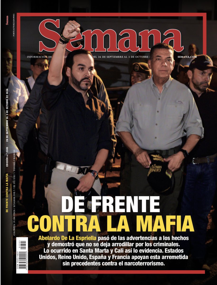 VickyDavilaH's tweet photo. Abelardo De La Espriella le declaró la guerra a la mafia: estos son los secretos de los megaoperativos que se desplegaron en Santa Marta y Cali; vienen más
#DeFrenteContraLaMafia
https://t.co/Lhyf0SHX1j https://t.co/AJlTQqv2BK