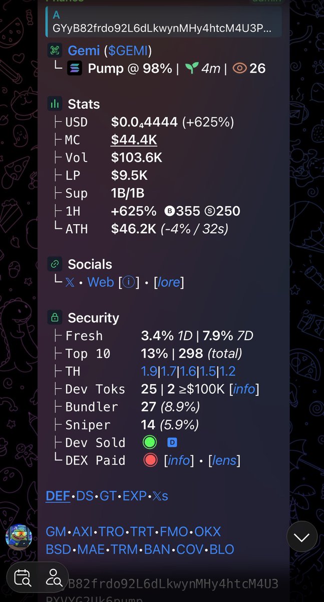 GhostCallerX's tweet photo. 3X from my call on $GEMI

CA> 

GYyB82frdo92L6dLkwynMHy4htcM4U3PXVYG2Uk6pump https://t.co/6Y3B8rYimb