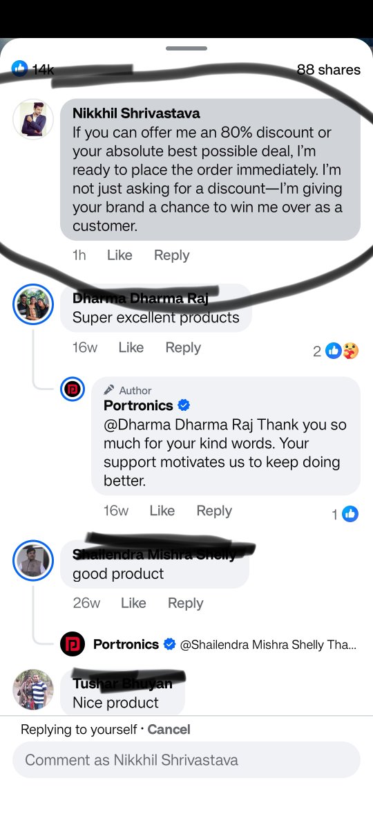 nick_mr_perfect's tweet photo. I commented on facebook ,still agree with the fair deal , 🤞 @Portronics https://t.co/hv8mnBpCMo