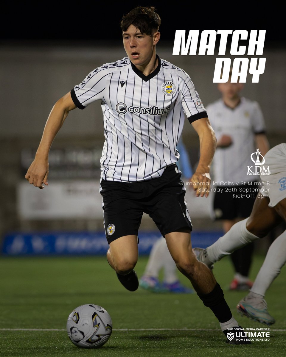 saintmirrenfc's tweet photo. MD5 in the KDM Evolution Trophy.

⚽️ v Cumbernauld Colts  
🏆 KDM Evolution Trophy    
🏟️ Broadwood Stadium
⏰ 3pm kick-off    
🎟️ Pay-at-the-gate

@StMirrenAcad https://t.co/rM7Blp5OuN