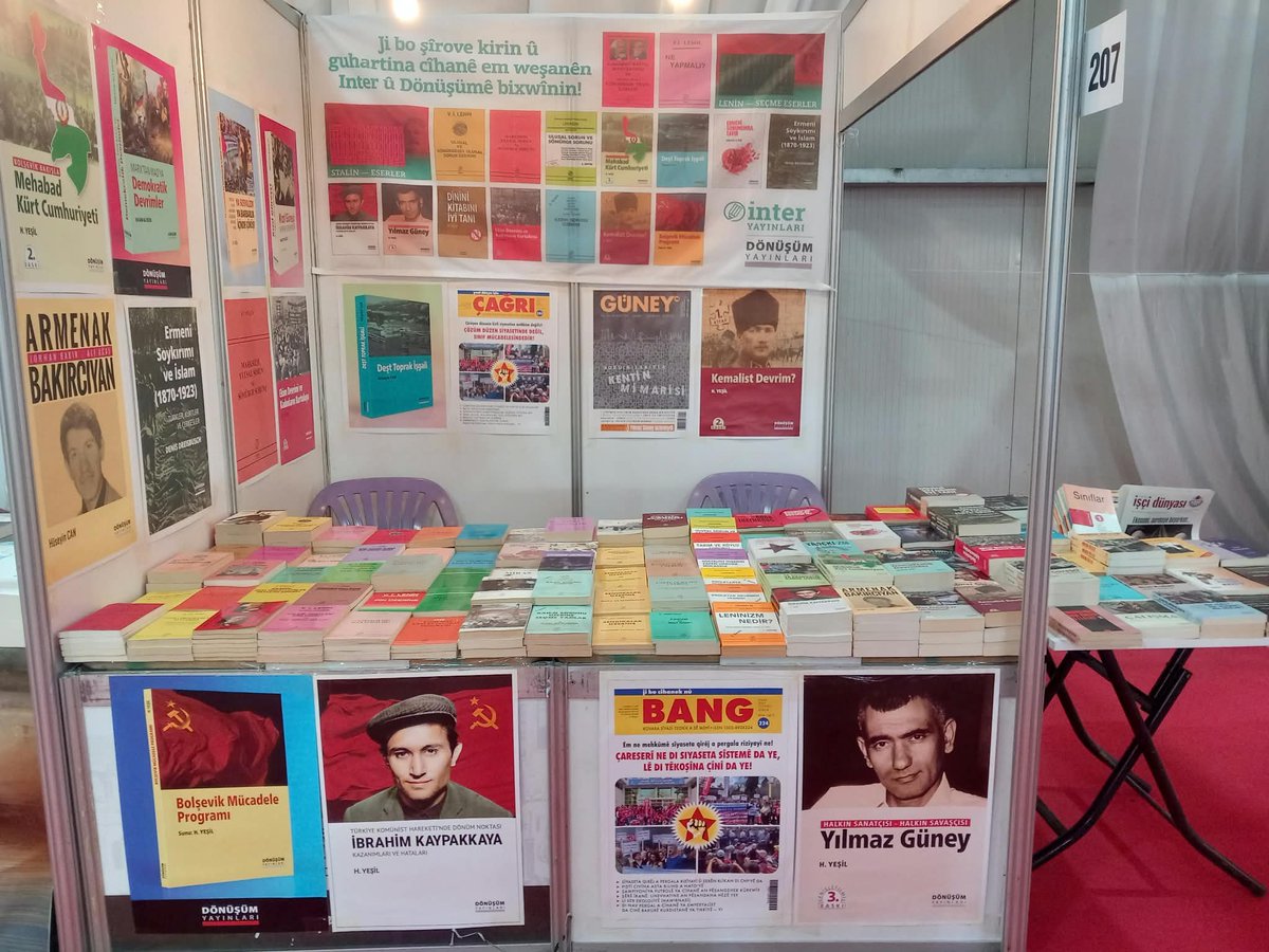 interyayinlari's tweet photo. 10. Diyarbakır Kitap Fuarı, Mezopotamya Uluslararası Fuar ve Kongre Merkezinde bugün başladı.
Salon 2, 207 Nolu stanttayız. 

"Dünyayı yorumlamak ve değiştirmek için" okurlarımızı, dostlarımızı, yoldaşlarımızı standımıza bekliyoruz.

#diyarbakırkitapfuarı https://t.co/P7waXx1qeH