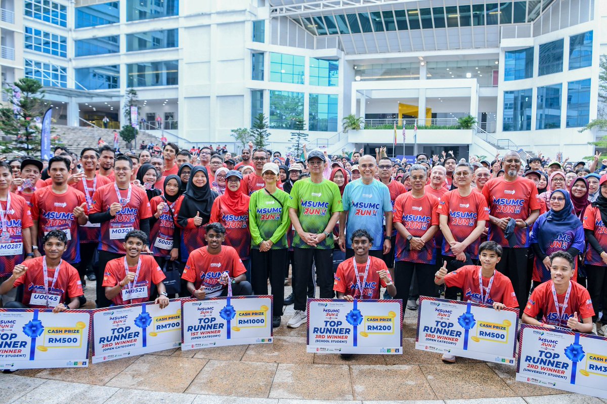 MohdShukriYajid's tweet photo. Moments shared with DYTM Raja Muda Kedah, and the runners of MSUMC Run 2.0, united by energy, determination and a shared commitment to healthier living. As one of MSU’s flagship initiatives in promoting health and well-being, the run continues to encourage active lifestyles while strengthening community bonds. Every stride reflects our commitment towards advancing SDG 3: Good Health and Well-being and creating a healthier, more engaged community. @msumcmalaysia @MSUMalaysia @YayasanMSU #MSUMCRun2026 #CaringHealingEducating