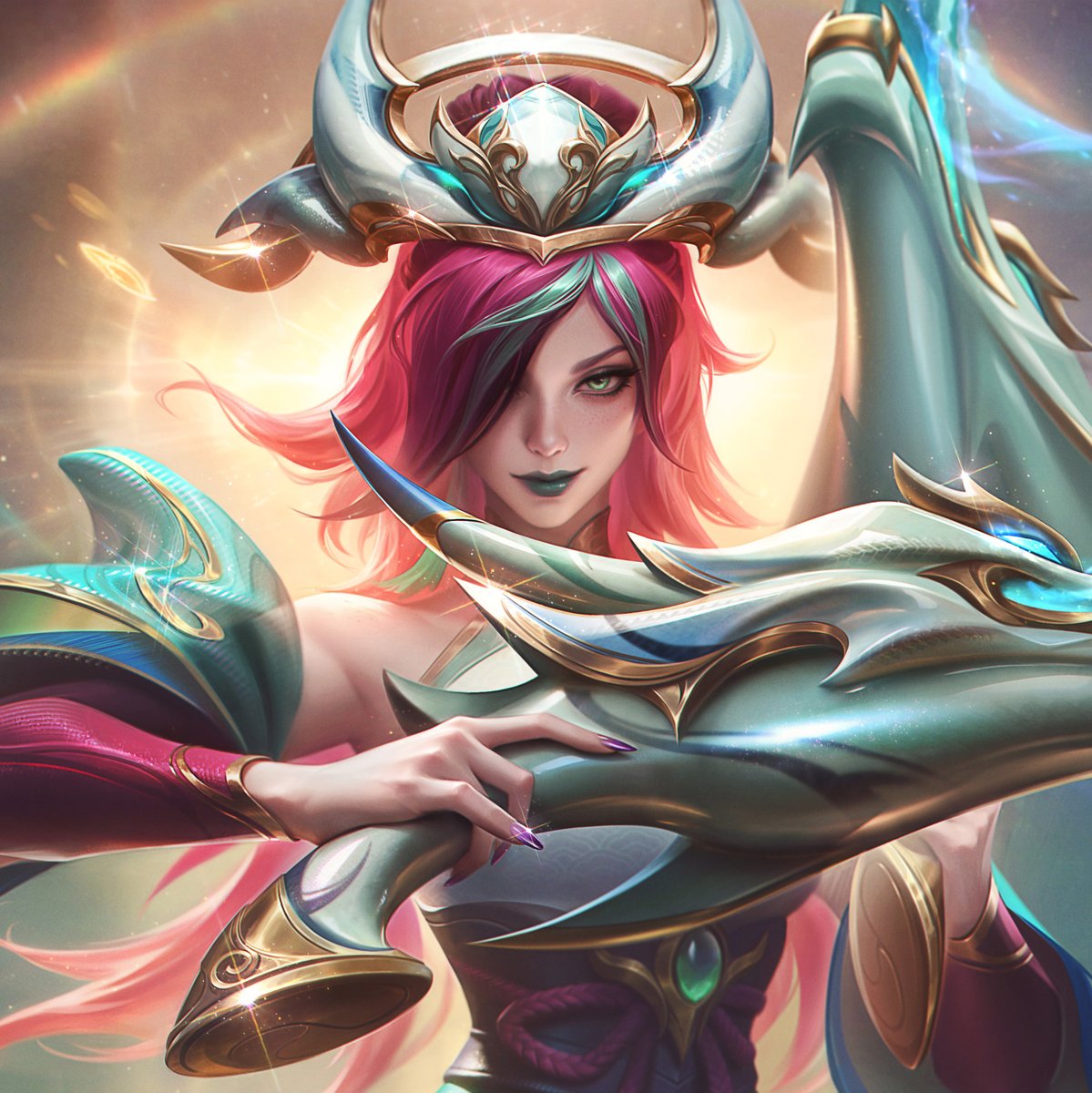 ChaceChen_'s tweet photo. I had the pleasure of creating this Porcelain Miss Fortune Chroma splash art for League of Legends. Thanks to Pandart Studio &amp; Tencent for their valuable feedback more details, please check my AS：https://t.co/groxkdfKdj #LeagueOfLegends #illustrations #splashart #Missfortune https://t.co/TRGhFtnrHz
