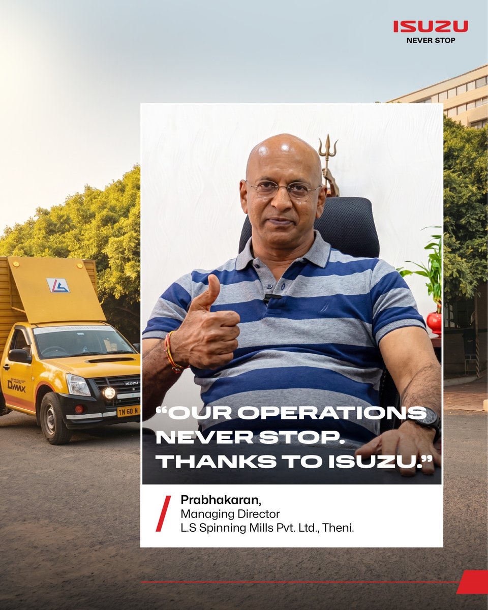 IsuzuIndia's tweet photo. The best proof of a vehicle's performance comes from the businesses that put it to work every day. Here's what the ISUZU D-MAX has meant for one such business. ​
#ISUZUIndia #NeverStop #Business #Testimonial https://t.co/DFTdrj6H9G