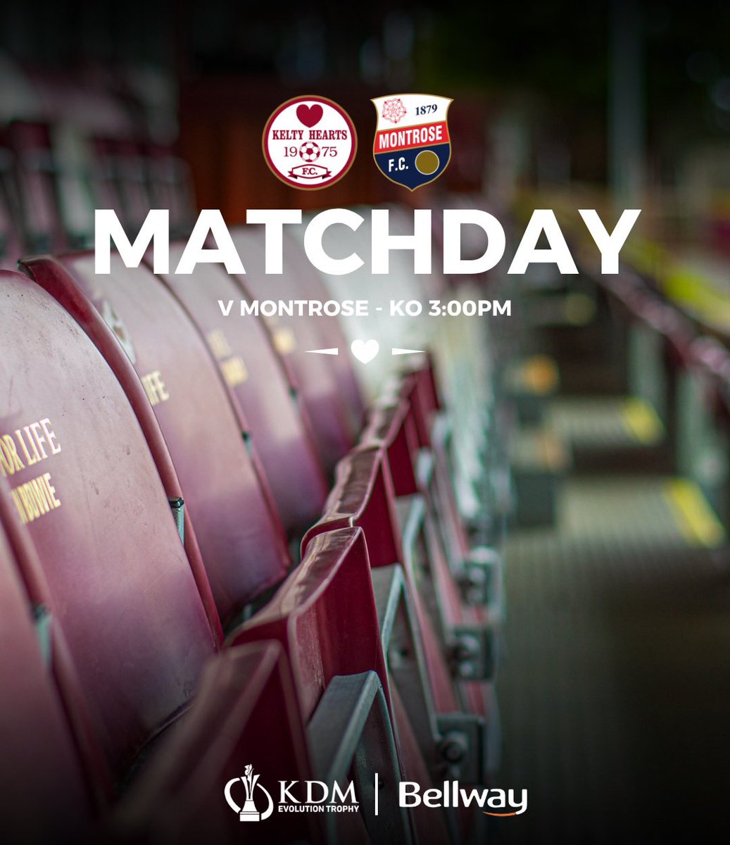 KeltyHeartsFC's tweet photo. 🇱🇻 M A T C H D A Y 🇱🇻
🆚 | Montrose Football Club
🏆 | KDM Evolution Trophy
⏰ | 3:00pm KickOff
🏟️ | New Central Park, Kelty
🎟️ | https://t.co/Jl1SvaWkkh
Get yourself along and back the maroon machine!🇱🇻
#KELMON | #KeltyHearts https://t.co/AE0HT3iZXA