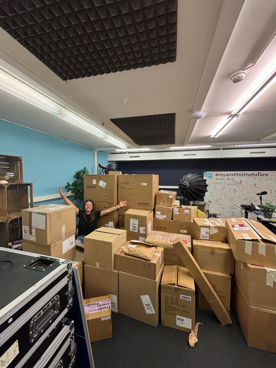 CV_Labs's tweet photo. Behind the scenes at CV Labs, #CVSummit 2026 is officially taking over the office 📦

Boxes are stacked to the ceiling, the lanyards have arrived, and the team has already been caught trying on this year's t-shirts (they passed the test).

It's the part of the summit most people never see: days of packing, sorting, and checking everything twice so that when the doors open at the Kongresshaus Zurich on Tuesday, you walk straight into the good bit.

See you there next week 👋

🎟️ Last chance to join the room: https://t.co/kz2KBGbfl8