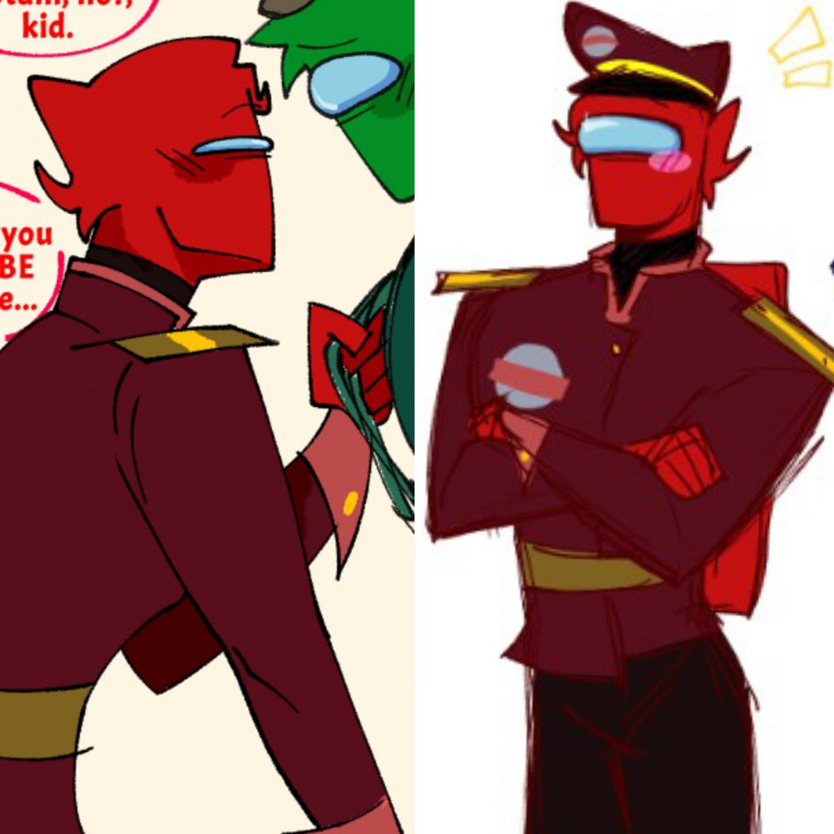 _ameli0n's tweet photo. ustedes no lo sabían pero mi personaje fav es el menso de Rojo kajskaj ayayyayaya Rojo q riko estás siempre me río de tus payasadas eres un naco y estúpido 

ay creo que la última imágen no iba 😨🫣😳 ooo sielos
#amongusshowred #captainred #gijinka #humanized https://t.co/WbV8S52Qe9