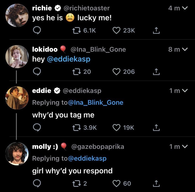 trashytozier's tweet photo. 1138. eddie is cheeky asf https://t.co/VORBHbA2jb