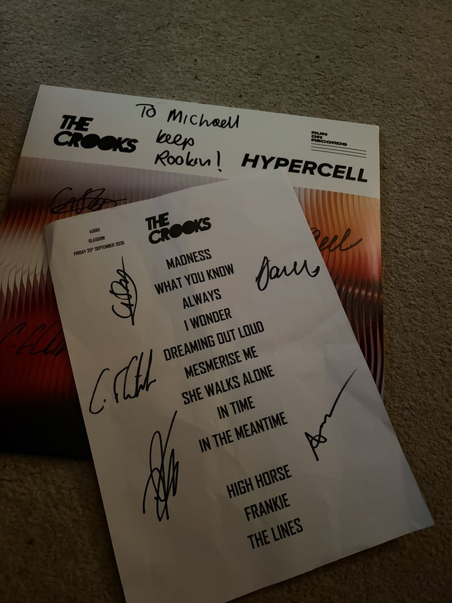 redmickyg's tweet photo. @TheCrooksUK @This_Feeling @AudioGlasgow @RunOnRecords Amazing night 🎉 https://t.co/0OjsG83UTR